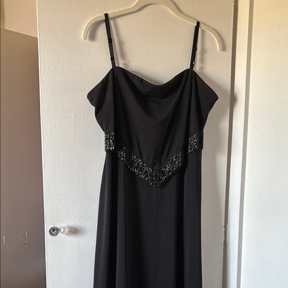 Patra Black Sequin Embellished Slip Dress - Picture 1 of 3